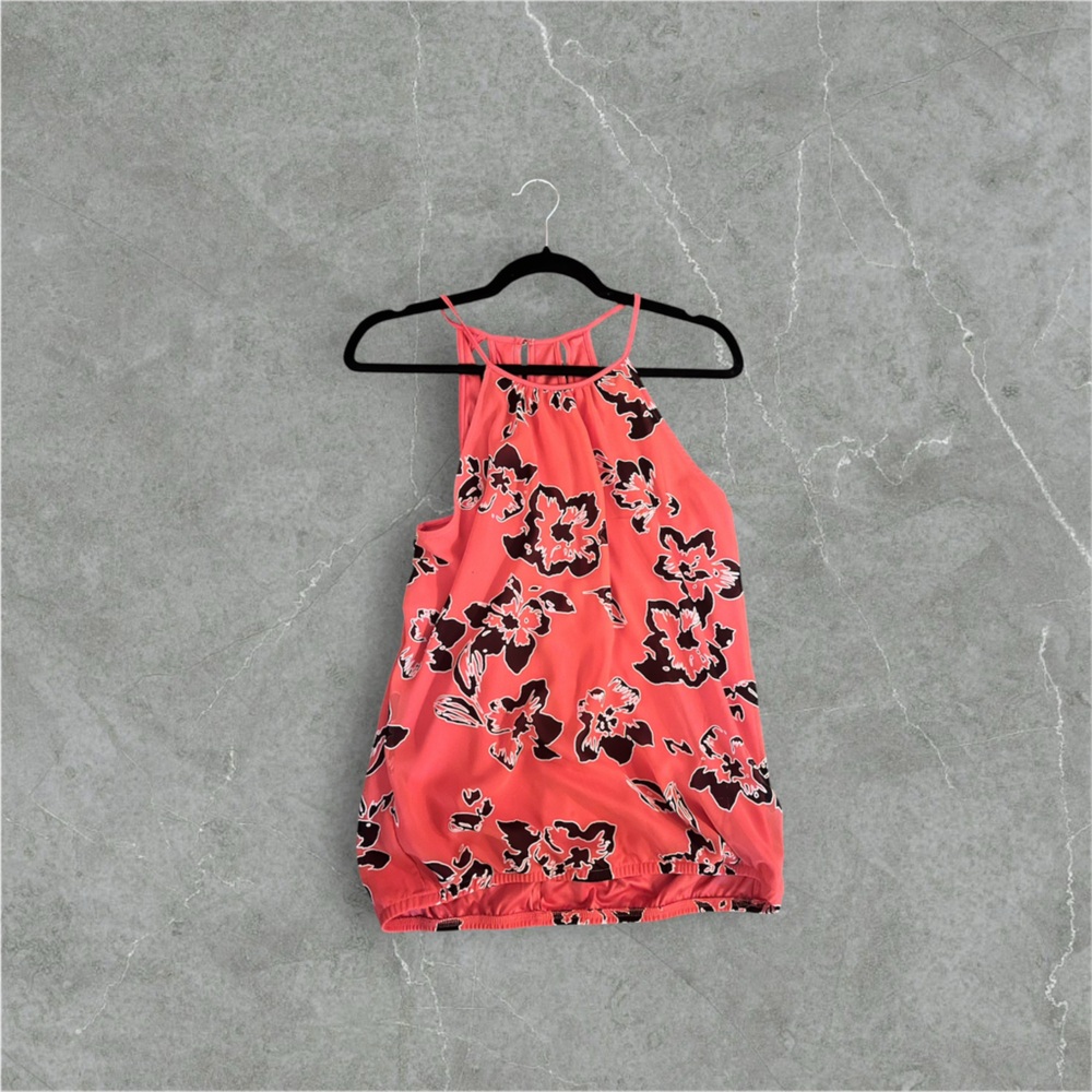 Floral Print Coral Skirt